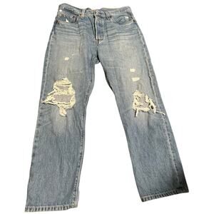 Levi's 501 Button Fly Jeans, Perfectly Distressed, Women's Size 29x26